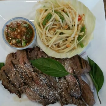 Soi 38 - Steak with very sweet salad - Thai Near Me - Washington, DC, District of Columbia