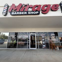 Front of the barbershop
