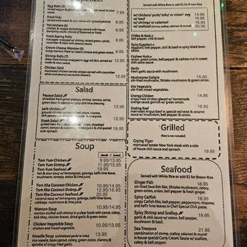 Thai Towne Eatery - Menu (12/30/24) - Thai Near Me - Orange, California