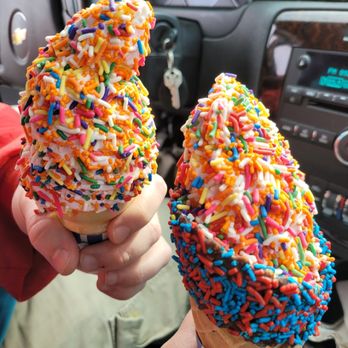 Anderson's Frozen Custard - 2 Medium Strawberry Cones w/ Rainbow Sprinkles ($11.28) - Ice Cream & Frozen Yogurt Near Me - Depew, New York Anderson's Frozen Custard - 2 Medium Strawberry Cones w/ Rainbow Sprinkles ($11.28) - Ice Cream & Frozen Yogurt Near Me - Depew, New York