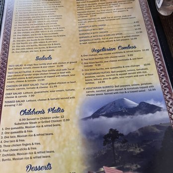 Jose's - a menu for a mexican restaurant - Mexican Near Me - Sauk City, Wisconsin
