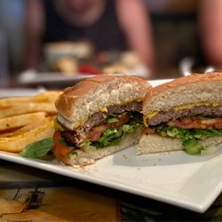 Three Rivers Brewery and Eatery - Kids Cheeseburger  Burger, 1/4 pound & fries - it was Amazing!