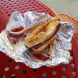 Five Guys - This was $6.39 and did not come with Fries. I could have bought an entire pack of Hebrew National for that price!