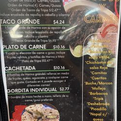 Chicharrones El Güero - Menu