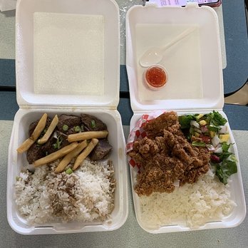 JaBogs Fil-Asian FT - Bistek (L) and Fried Chicken (R). Delicious! - Food Trucks Near Me - Lewis Mcchord, Washington JaBogs Fil-Asian FT - Bistek (L) and Fried Chicken (R). Delicious! - Food Trucks Near Me - Lewis Mcchord, Washington