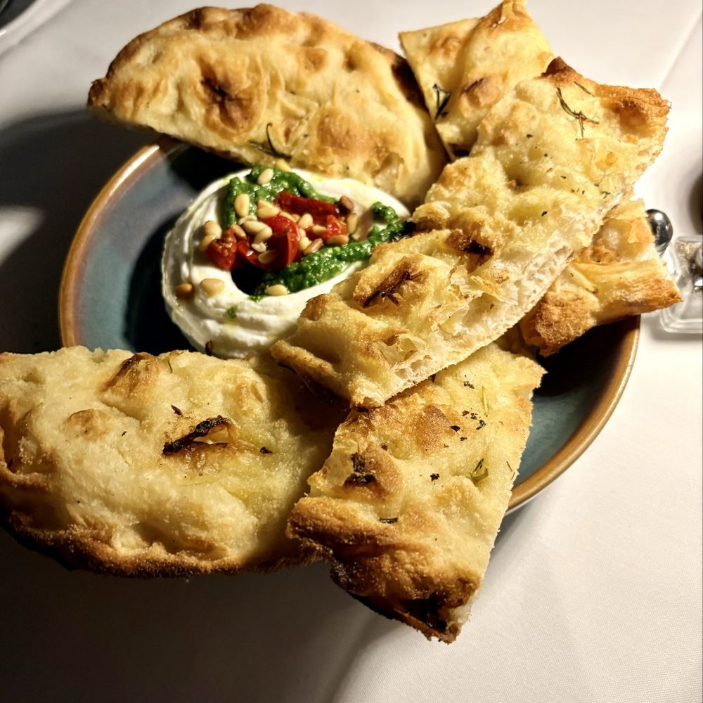Sette Sorelle - Whipped Ricotta and Focaccia - Italian Near Me - Thousand Oaks, California Sette Sorelle - Whipped Ricotta and Focaccia - Italian Near Me - Thousand Oaks, California