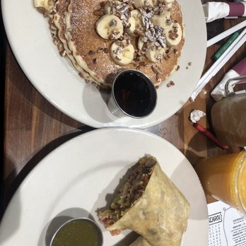 Cafe De Olla - All in one burrito and banana pescan pancakes - American Near Me - Monrovia, California Cafe De Olla - All in one burrito and banana pescan pancakes - American Near Me - Monrovia, California