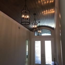 Naples Lighting & Fan Depot - Yes, that's a gorgeous barrel ceiling that we hung these three pendants on.