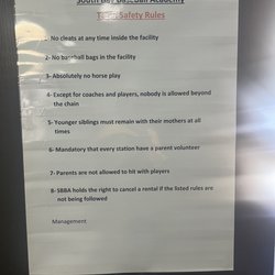 South Bay Baseball Academy - Safety Rules
