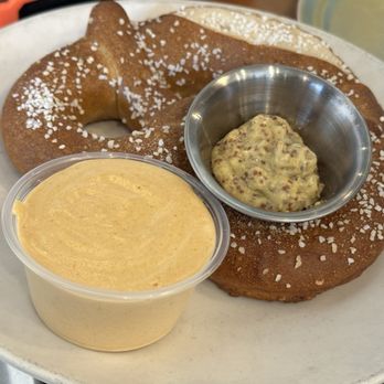 Fieldwork Brewing Company - Pretzel comes with mustard and you can add beer cheese. - Breweries Near Me - Sacramento, California