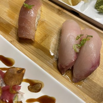 Sushi Plus - Albacore and yellow - seriously can't beat the price. They ate MASSIVE pieces - Japanese Near Me - Fountain Valley, California Sushi Plus - Albacore and yellow - seriously can't beat the price. They ate MASSIVE pieces - Japanese Near Me - Fountain Valley, California
