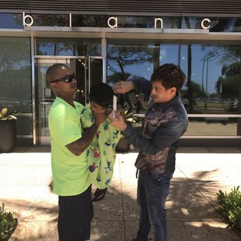 Salon Blanc - Alan, the owner, cutting my son's hair outside of the salon. We do this every month. - Hair Stylists Near Me - Honolulu, Hawaii Salon Blanc - Alan, the owner, cutting my son's hair outside of the salon. We do this every month. - Hair Stylists Near Me - Honolulu, Hawaii