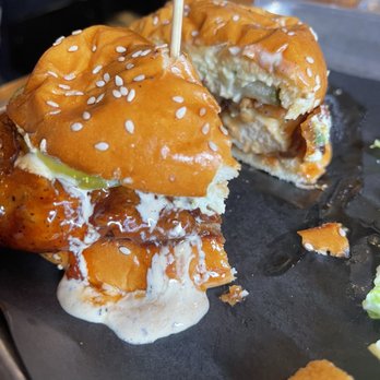 Chomp Kitchen and Drinks - BBQ HOT HONEY DIPPED FRIED CHICKEN - American Near Me - Providence, Rhode Island Chomp Kitchen and Drinks - BBQ HOT HONEY DIPPED FRIED CHICKEN - American Near Me - Providence, Rhode Island