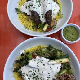 Chicken Shishlik & Lamb Kefta Rice Plate w Saffron Rice Chicken Shishlik & Lamb Kefta Rice Plate w Saffron Rice