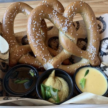 Cape Cod Coffee - Bavarian pretzels with honey, honey mustard, beer cheese - Coffee & Tea Near Me - Mashpee, Massachusetts