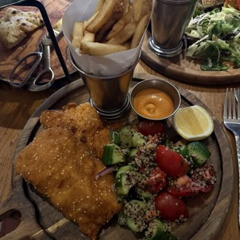 Dear Margo - Chicken schnitzel - Mediterranean Near Me - New York, New York