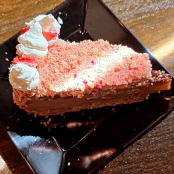 Tarantino's Vegan - $10 seasonal gluten-free strawberry shortcake cheesecake. August 2025 - Vegan Near Me - Las Vegas, Nevada Tarantino's Vegan - $10 seasonal gluten-free strawberry shortcake cheesecake. August 2025 - Vegan Near Me - Las Vegas, Nevada
