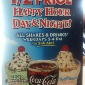 Steak ’n Shake - "Happy Hour" for milk shakes is just wrong. Wrong I say. But, hey it's ok for the MilkShakeoholics. - Burgers Near Me - Charlotte, North Carolina Steak ’n Shake - "Happy Hour" for milk shakes is just wrong. Wrong I say. But, hey it's ok for the MilkShakeoholics. - Burgers Near Me - Charlotte, North Carolina