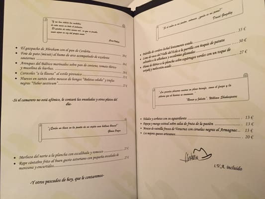 Menu photo 3 Viridiana Madrid, M