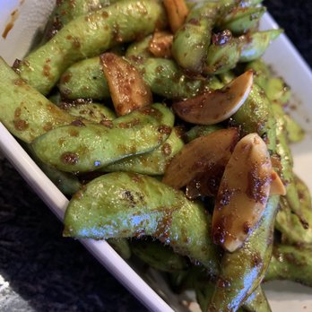 Omokase - Spicy garlic edamame... best thing out of the 3 items  ordered. - Sushi Bars Near Me - Rancho Cucamonga, California