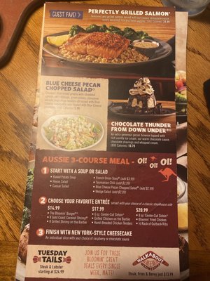 Menu photo 4 Outback Steakhouse Columbus, OH Menu photo 4 Outback Steakhouse Columbus, OH