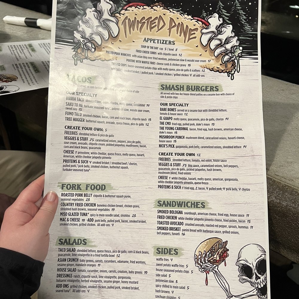 Twisted Pine - Menu - Bars Near Me - Winston-Salem, North Carolina Twisted Pine - Menu - Bars Near Me - Winston-Salem, North Carolina