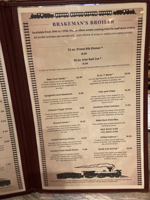 Menu photo 8 Iron Rail Café Henderson, NV