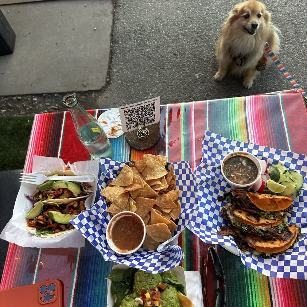 Taqueria Fenix - Fish taco, Fenix taco, birria plate, guacamole and chips - Food Trucks Near Me - Austin, Texas