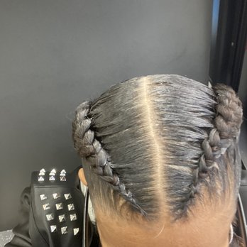 Jamilah Beauty Studio - Uneven part and braids - Hair Salons Near Me - New York, New York Jamilah Beauty Studio - Uneven part and braids - Hair Salons Near Me - New York, New York