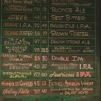 Eel River Brewing - Today's offering - Pubs Near Me - Fortuna, California Eel River Brewing - Today's offering - Pubs Near Me - Fortuna, California