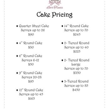 Lia’s Treats - cake pricing - Cupcakes Near Me Lia’s Treats - cake pricing - Cupcakes Near Me