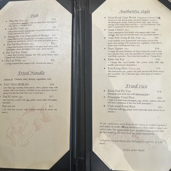 Boran - Menu - Thai Near Me - Brooklyn, New York