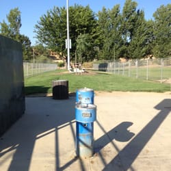 Paloma Creek Park - People pass between softball fields