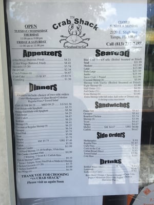 Menu photo 5 T N Crab Shack Tampa, FL Menu photo 5 T N Crab Shack Tampa, FL