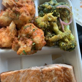Erewhon - tahini broccoli, salmon, & buffalo cauliflower - Grocery Near Me - Calabasas, California Erewhon - tahini broccoli, salmon, & buffalo cauliflower - Grocery Near Me - Calabasas, California