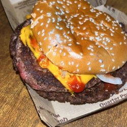 McDonald's - Just got this burger from McDonald's in Fernley. Both burger patties are old and disgusting.