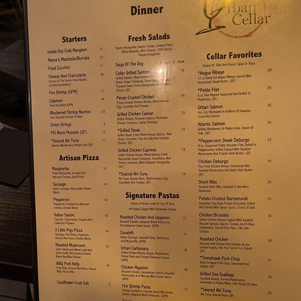Urban Cellar - Menu - American Near Me - West Des Moines, Iowa Urban Cellar - Menu - American Near Me - West Des Moines, Iowa