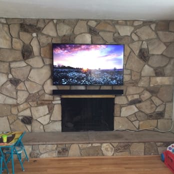 Mike Campos Hi-Tech Installations - SOLID ROCK WALL.. The most difficult install ever!!  Mike got the job done!! Thx - Home Theatre Installation Near Me
