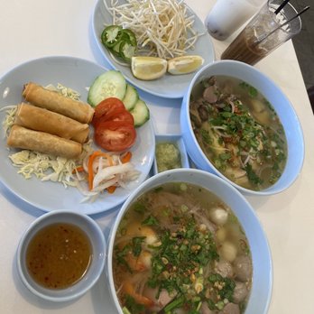 Fivefive Noodles - #2 chicken noodle, #5 house special noodle, egg rolls - Noodles Near Me - Arcadia, California