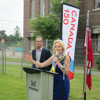 Small Arms Building - Mayor Bonnie Crombie speaking at the groundbreaking ceremony - Community Service/Non-Profit Near Me - Mississauga, Ontario