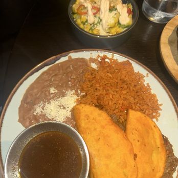 La Popular Austin - Quesabirria Plate & Side Street Corn - Mexican Near Me - Austin, Texas