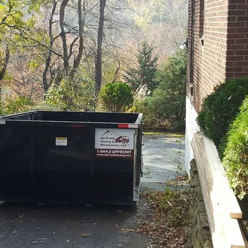 Up-Front Hauling & Maintenance - 15 Yard Dumpster Capable of Handling Residential Roofing Jobs. - Dumpster Rental Near Me Up-Front Hauling & Maintenance - 15 Yard Dumpster Capable of Handling Residential Roofing Jobs. - Dumpster Rental Near Me