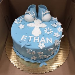 Custom cake for a baptism, vanilla with cannoli filling. AMAZING