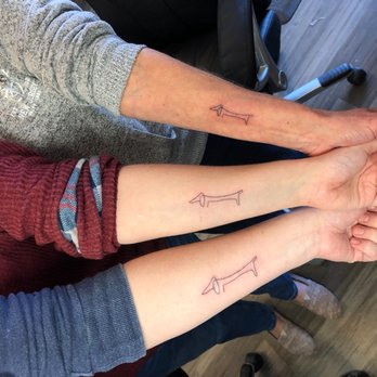New Generation Ink Tattoo Studio - Matching Picasso dachshund tattoos for our doxie loving family - Tattoo Near Me - Brandon, Florida