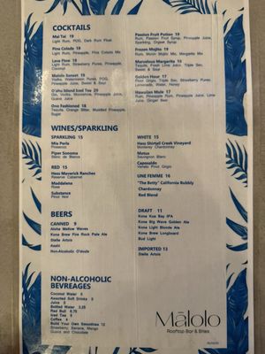 Menu photo 2 Malolo Rooftop Bar & Bites Honolulu, HI Menu photo 2 Malolo Rooftop Bar & Bites Honolulu, HI