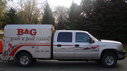 B & G Sewer & Drain Cleaning Logo