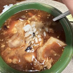 Super Mercado La Montana - Menudo (cow meat ,broth,dry chili peppers and seasoning,onions.