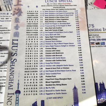 Liu's Shanghai - Lunch Special menu - Shanghainese Near Me - Brooklyn, New York Liu's Shanghai - Lunch Special menu - Shanghainese Near Me - Brooklyn, New York