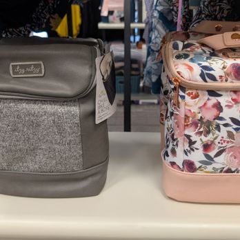 Delilah's Maternity - Milk cooler bags in grey and floral colors. - Maternity Wear Near Me - Sandy, Utah