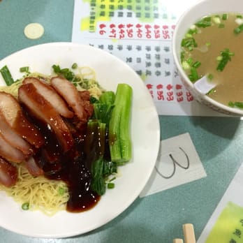 英記麵家 - bbq pork noodles (叉燒麵) HKD42 (May 2015) - Hong Kong Style Cafe Near Me - Hong Kong, HK